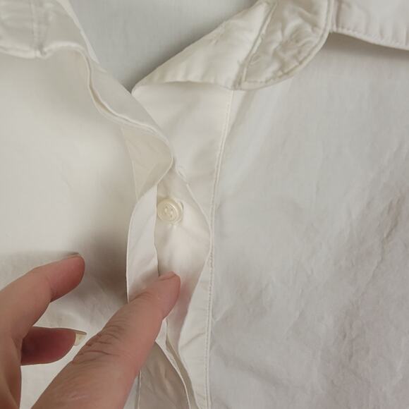 COS white cuff sleeve pop over top Size 4 Minimal Classic Clean Girl - Picture 5 of 8